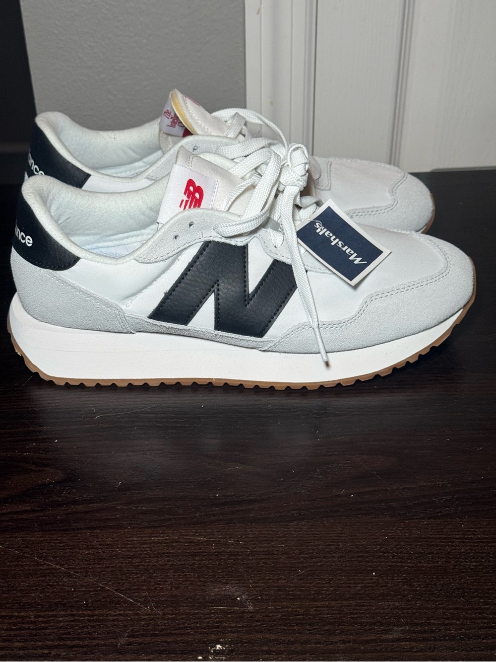 New Balance Retro Runner Sneakers in White and Black - Picture 1 of 4